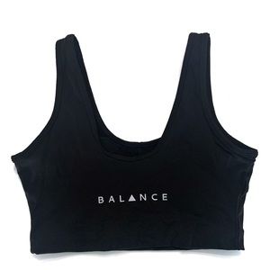 Balance Athletica Vitality Kingdom 1.0 Black Sports Bra Size Medium